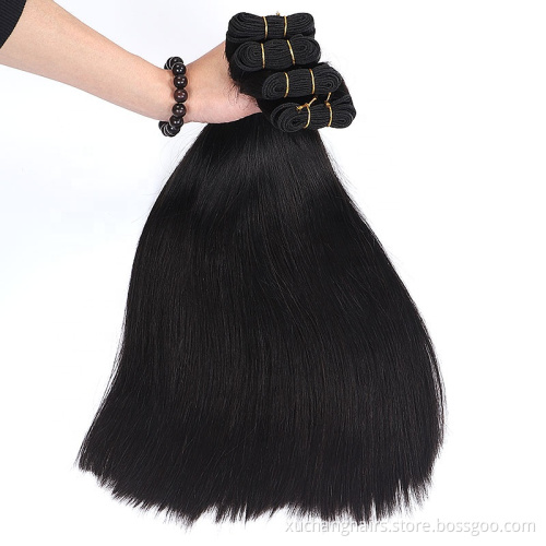 Kutikula yang tidak diproses sejajar dengan dara manusia Remy Hair Extension 12a Raw India Brazil Natural Hair Extension Hair Bundles Vendor